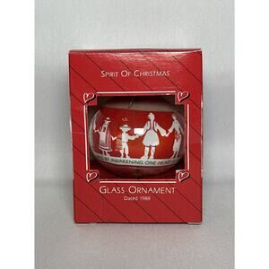 Hallmark Christmas Keepsake Glass Ornament 1988 SPIRIT OF CHRISTMAS
